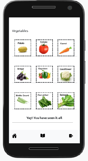 Vegetable names :Funtu app is designed to help kids to see , listen and learn names of vegetables